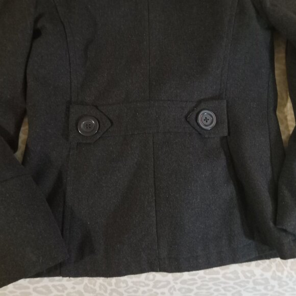 Women's Full Tilt Grey Peacoat Sz. S - Picture 2 of 10
